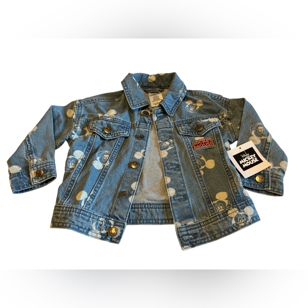 NWT Disney Mickey Mouse Toddler Denim Jacket - Size 2T